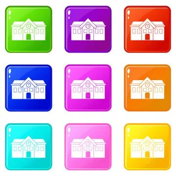 Chapel set 9 스톡 일러스트