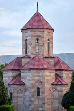 Chapel on the site if the Tsminda Sameba Cathedral in Tbilisi Stock Photos