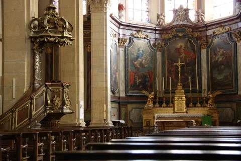 Chapel in small town Stock Photos