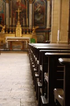 Chapel in small town Stock Photos
