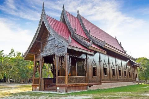 Chapel of thai temple Stock Photos