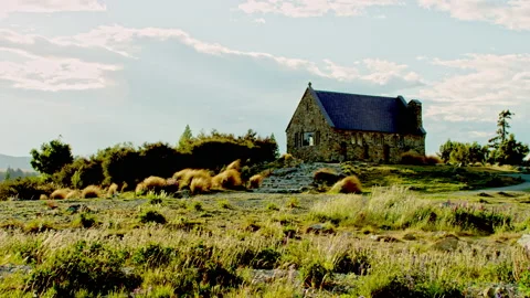 Chapel in wilderness Stock Footage 196205188