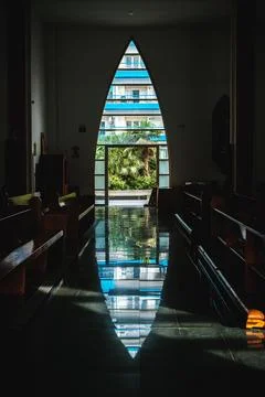 Chapel Window View Stock Photos