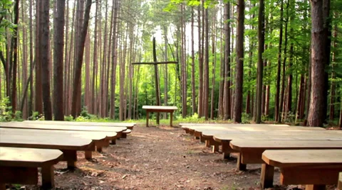 Chapel in the Woods Stock Footage 35295189