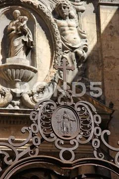 Chapelle saint catherine, fence Stock Photos