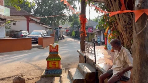 Chapkar juice centre Junction Area Goa Mapusa INDIA. Stock Footage 275046501
