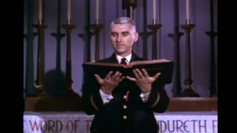 Chaplains of different religions read from the scriptures and pray in their 스톡 동영상 157263405