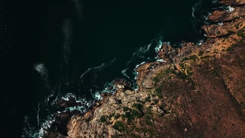 Chapman's Peak Drive final aerial segment, cinematic grade Stock Footage 340563859