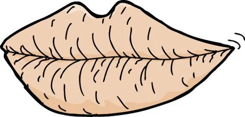 Chapped lips Stock Illustration