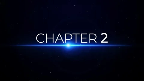 Chapter 1 to 5 Cinematic Text Title Reveal Animation with Glowing Light Effect Video stock 342698811