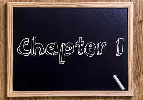 Chapter 1 - New chalkboard with 3D outlined text Stock Photos