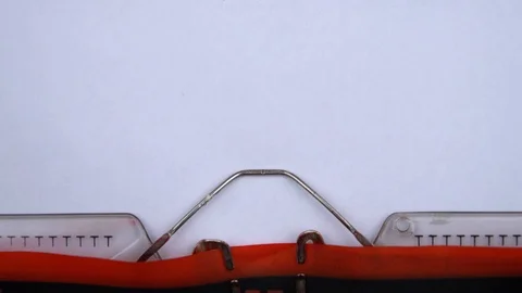 Chapter 1 - phrase printed on an old typewriter in red letters, close up. Stock Footage 126509957