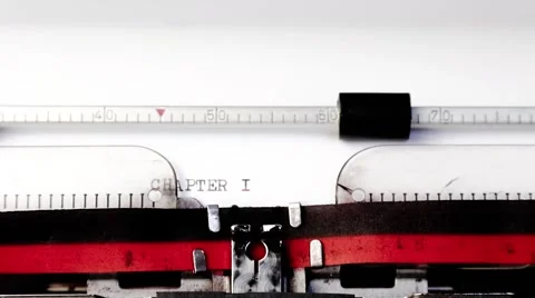 Chapter 1 Written On An Old Typewriter, story writer concept HD 1080p Video stock 47186263