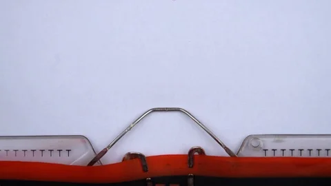 Chapter 10 - phrase printed on an old typewriter in red letters, close up. Stock Footage 126510180