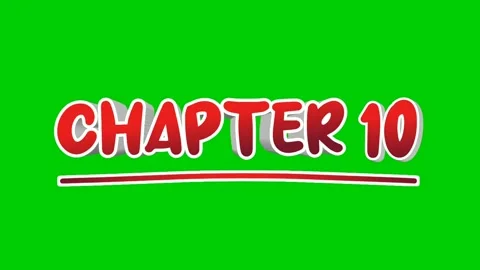 Chapter 10 ten text Animation motion graphics pop up on green screen Video stock 274558427