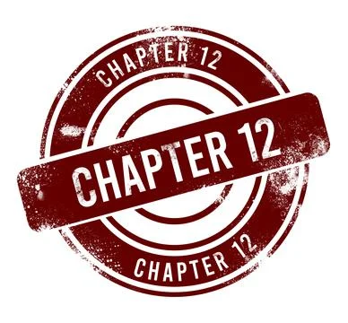 Chapter 12 - red round grunge button, stamp 스톡 일러스트