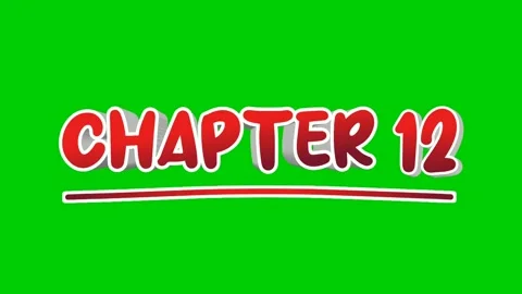 Chapter 12 twelve text Animation motion graphics pop up on green screen Video stock 274558457