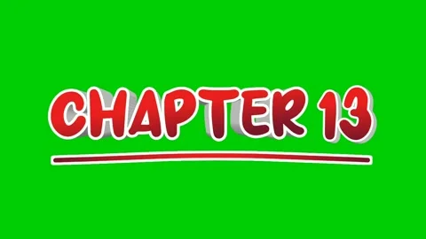 Chapter 13 thirteen text Animation motion graphics pop up on green screen Video stock 274557721