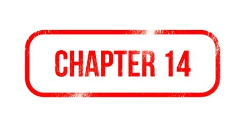 Chapter 14 - red grunge rubber, stamp Stock Illustration