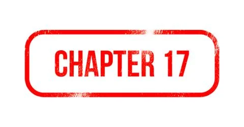 Chapter 17 - red grunge rubber, stamp Stock Illustration