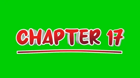 Chapter 17 seventeen text Animation motion graphics pop up on green screen Video stock 274557701