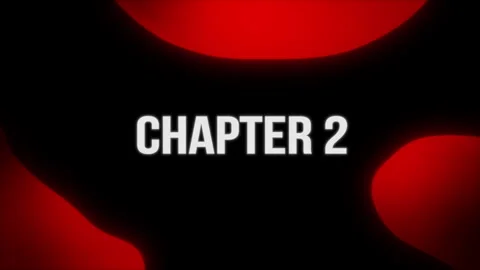Chapter 2 Cinematic Sci-Fi Red Liquid Motion Background with Neon Text Stock Footage 341902554
