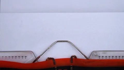 Chapter 2 - phrase printed on an old typewriter in red letters, close up. 動画素材 126509985