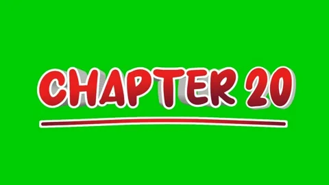 Chapter 20 twenty text Animation motion graphics pop up on green screen Video stock 274557724