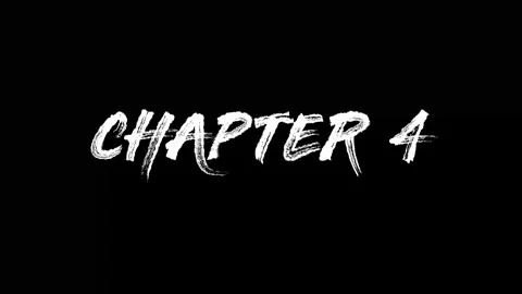 Chapter 4 animated handwriting on black background 4k animation Video stock 306754451