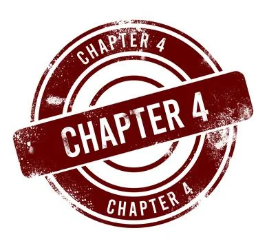 Chapter 4 - red round grunge button, stamp 写真素材