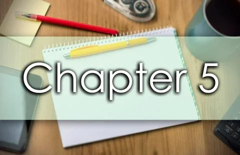 Chapter 5 -  business concept with text Stock Photos