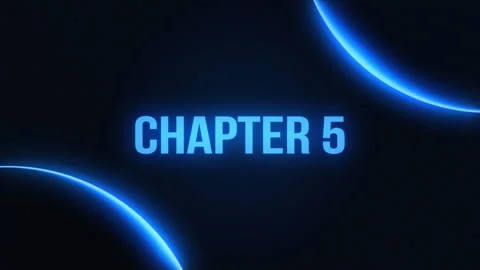 Chapter 5 Futuristic Glowing Text with Blue Energy Circles Stock Footage 342846834