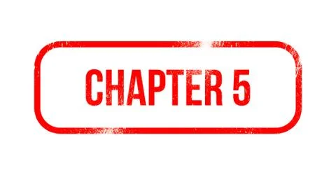 Chapter 5 - red grunge rubber, stamp Stock Illustration