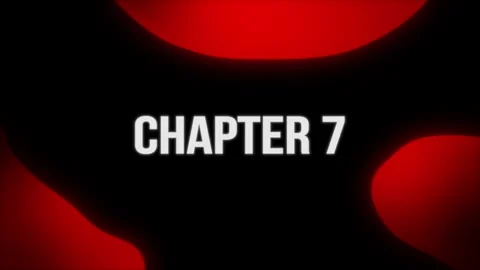 Chapter 7 Cinematic Sci-Fi Red Liquid Motion Background with Neon Text Stock Footage 341902580
