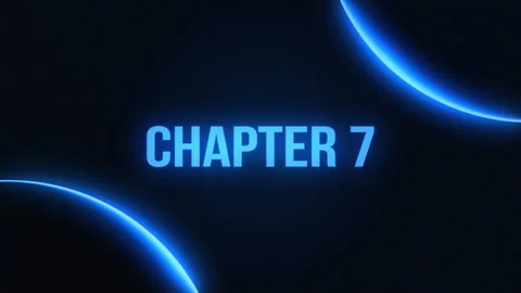 Chapter 7 Futuristic Glowing Text with Blue Energy Circles Stock Footage 342846971