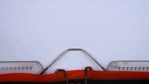 Chapter 9 - phrase printed on an old typewriter in red letters, close up. Stock Footage 126510108