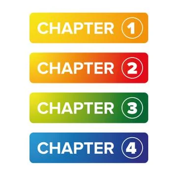 Chapter bookmark button set Stock Illustration