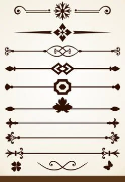 Chapter dividers Stock Illustration