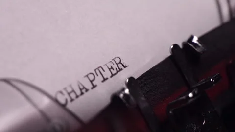 Chapter Four, Typing in Vintage Typewriter, Writing a Book or Novel, Macro Stock Footage 259165950