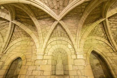 Chapter house chapter house, Monastery of Santa María la Real de Iranzu, 1.. Foto stock