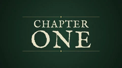 CHAPTER ONE classic book title text animation Stockbeeldmateriaal 348268761
