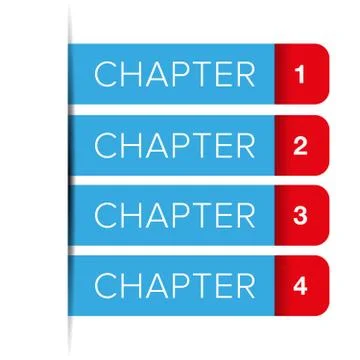 Chapter One, Two, Three, Four vector Stock Illustration