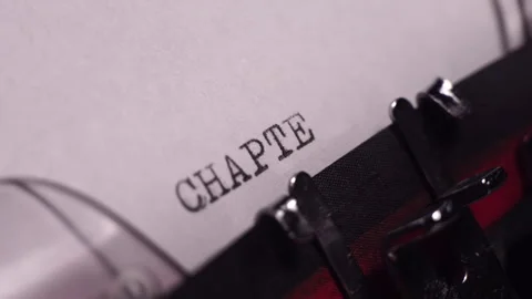 Chapter One, Typing in Vintage Typewriter, Writing a Book or Novel, Macro Stock Footage 257671854