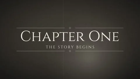 "Chapter One" vintage title card in engraved roman capitals Stock Footage 346705288