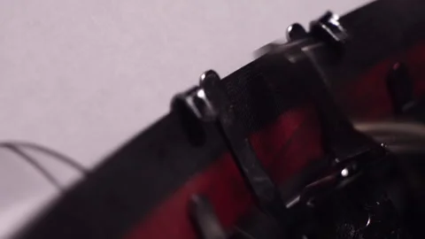 Chapter Six, Typing in Vintage Typewriter, Writing a Book or Novel, Macro Stock Footage 260385013