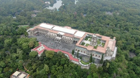 Chapultepec Castle Aerial Stock Footage 118900742