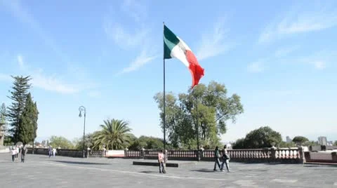 Chapultepec Castle plaza Stock Footage 10728710