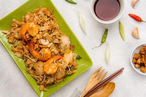 Char kway teow Stock Photos