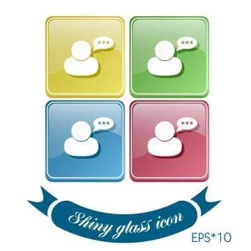 Character avatar dialogue. Stock Illustration