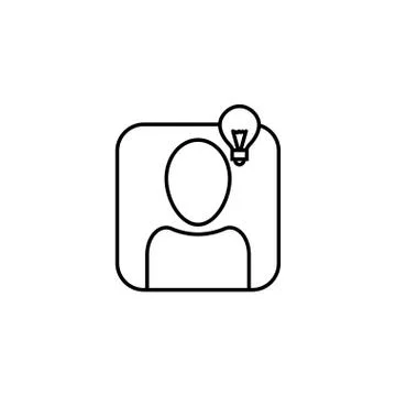 Character bulb creativity idea icon line style Stock Illustration